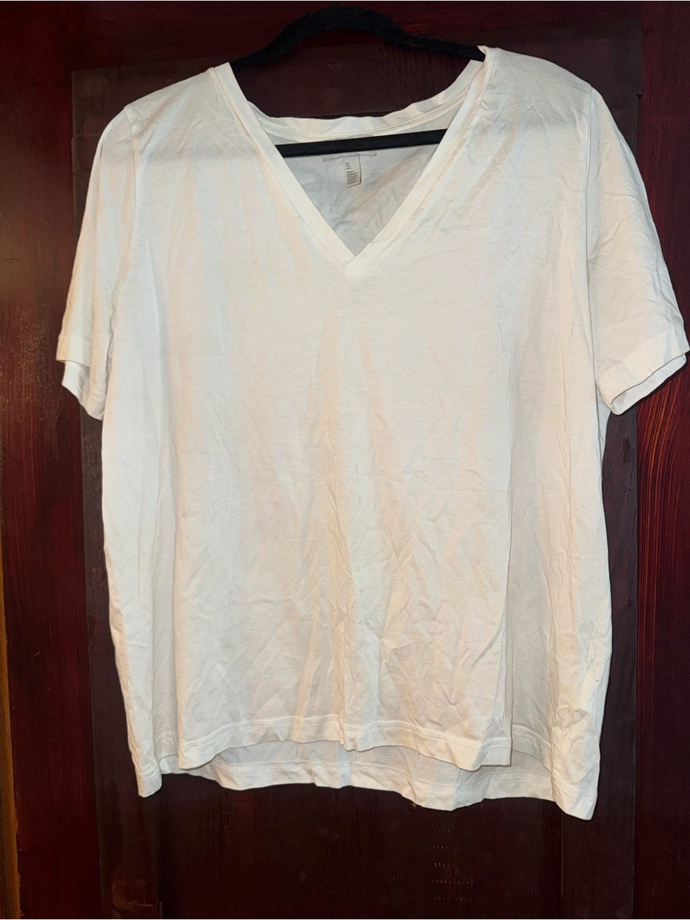 COS White Vneck Tee